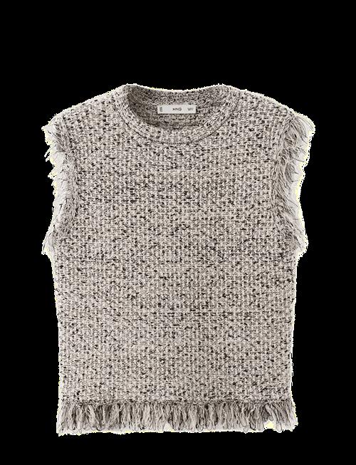 Mango | Tweed Top With Frayed Edge Finish | M