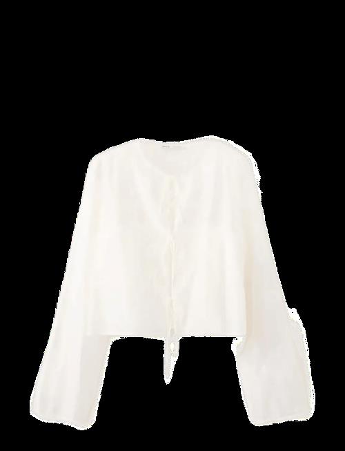 Mango | Lyocell Blouse With Floral Embroidery | L
