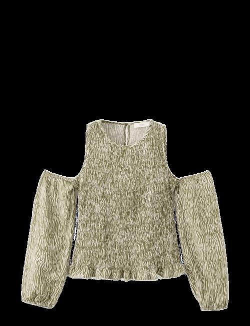 Mango | Ruched Cut-Out Blouse | L