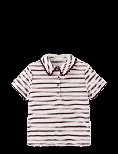 Mango | Scalloped Striped Polo | XS