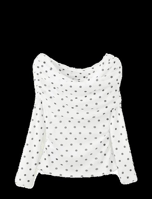 Mango | Polka Dot Strapless Top | L