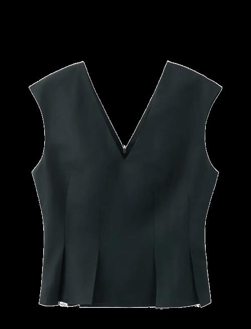 Mango | Cotton Linen Peplum Top | XL