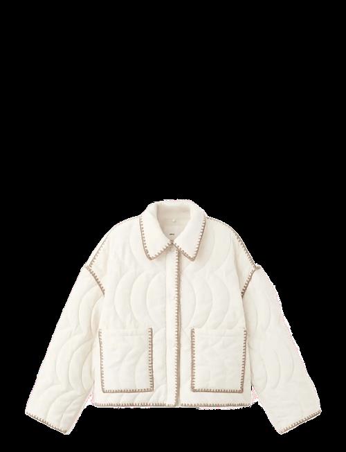 Mango | Contrast Piping Quilted Jacket | L