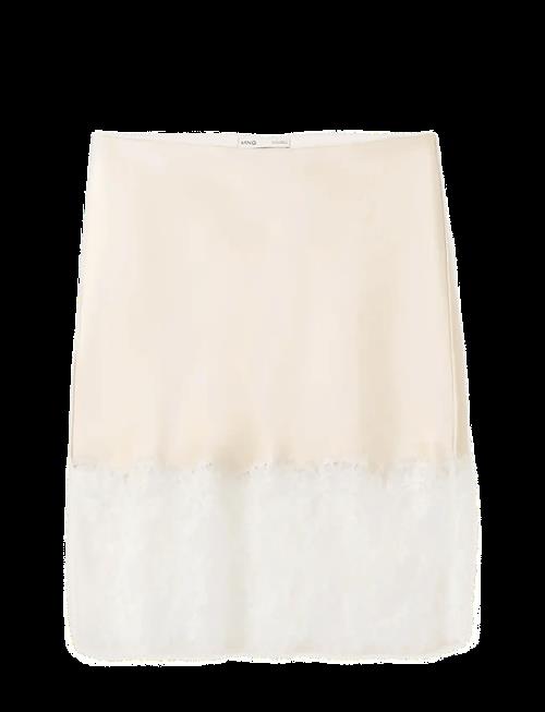 Mango | Lace Slip Skirt | L