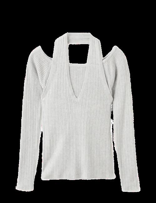 Mango | Long-Sleeved Halter-Neck Top | S