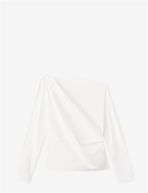 Mango | Cotton Blouse With Asymmetrical Collar | S
