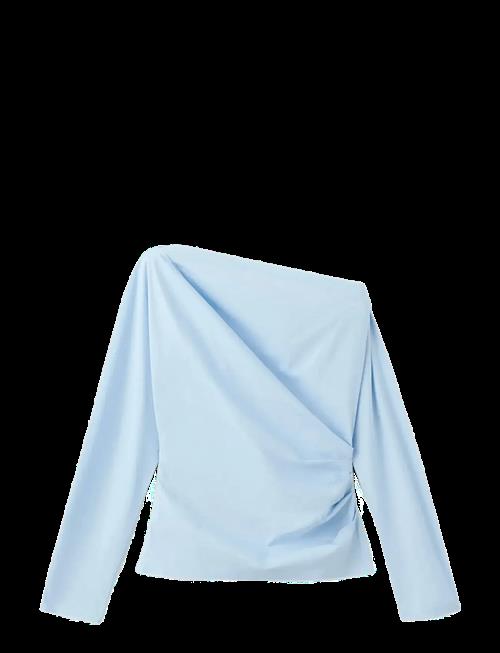 Mango | Cotton Blouse With Asymmetrical Collar | M