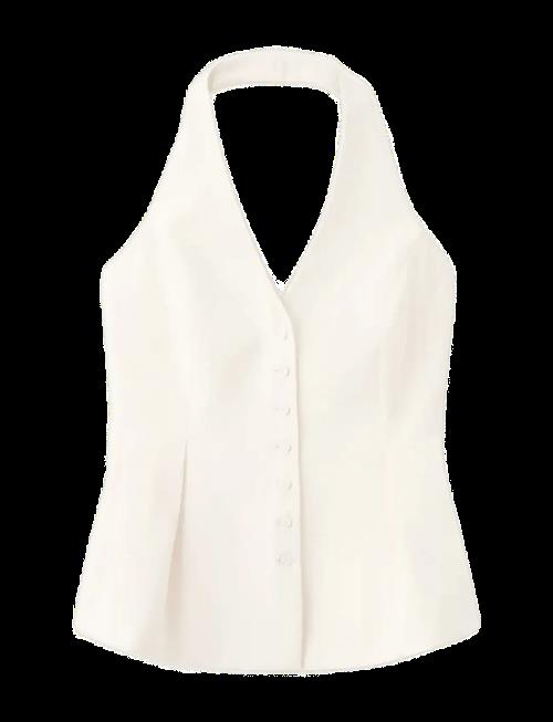 Mango | Peplum Top With Halter Neck | M