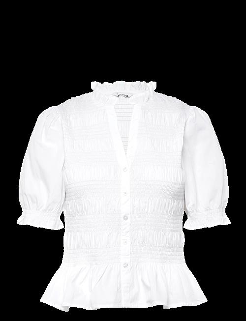 Bubbleroom | Short Sleeve Cotton Smock Blouse | XS