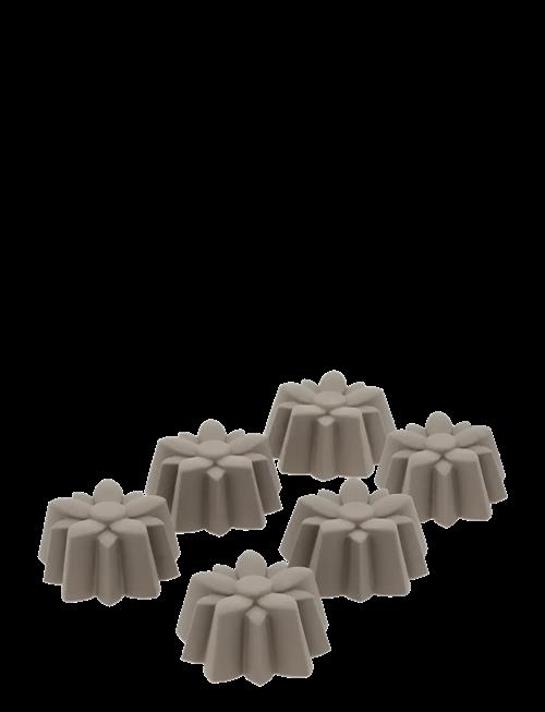 Blomsterbergs | Muffin Mould Flower 6 Pcs Latte Silicone | 7X7X3.5CM x 7