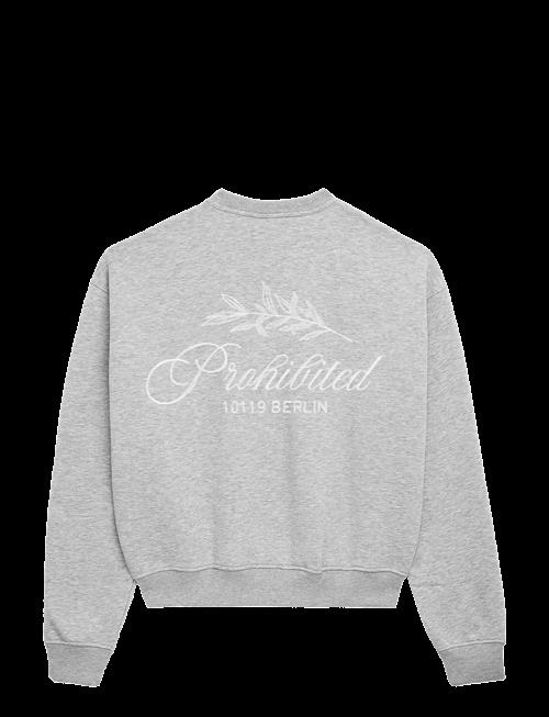 Prohibited | Pb Leaf Crew Neck Grey Melange | XXL