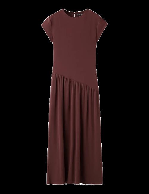 Mango | Asymmetric Cut Short-Sleeve Dress | M