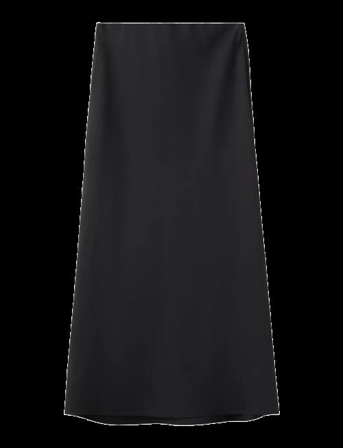 Mango | Linen-Blend Straight Skirt | L