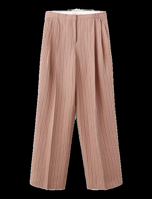 Mango | Striped Linen Suit Trousers | 40