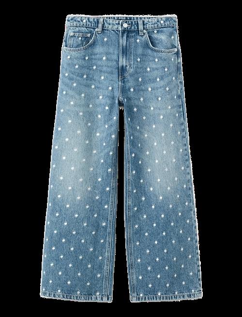 Mango | Polka Dot Straight-Leg Jeans | 36