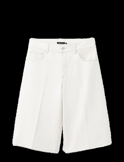Mango | Straight Mid-Rise Denim Bermuda Shorts | 32