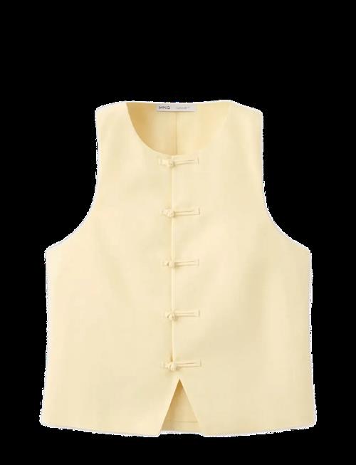 Mango | Linen Toggle Waistcoat | XL