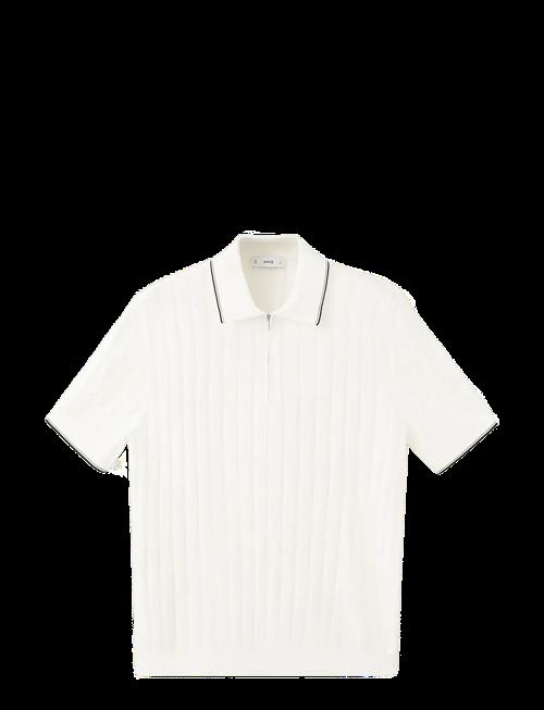 Mango | Fine-Knit Polo Shirt With Zip | XXL