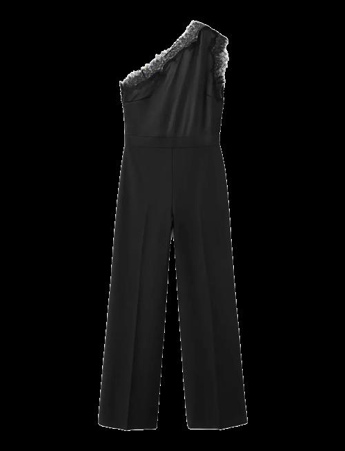 Mango | Jumpsuit With Combined Lace And Knit | L