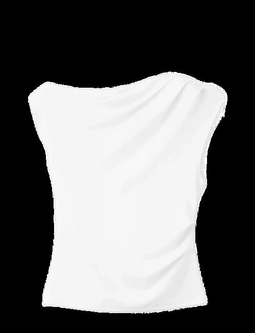 Mango | Asymmetric Ruched Top | M