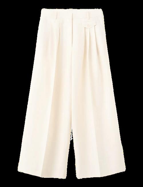 Mango | Straight Cotton Trousers With Pleats | 34