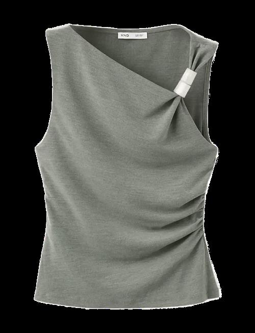 Mango | Asymmetric Ruched Top | XS