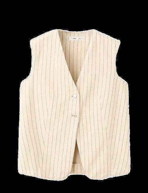 Mango | Pinstriped Suit Waistcoat | S