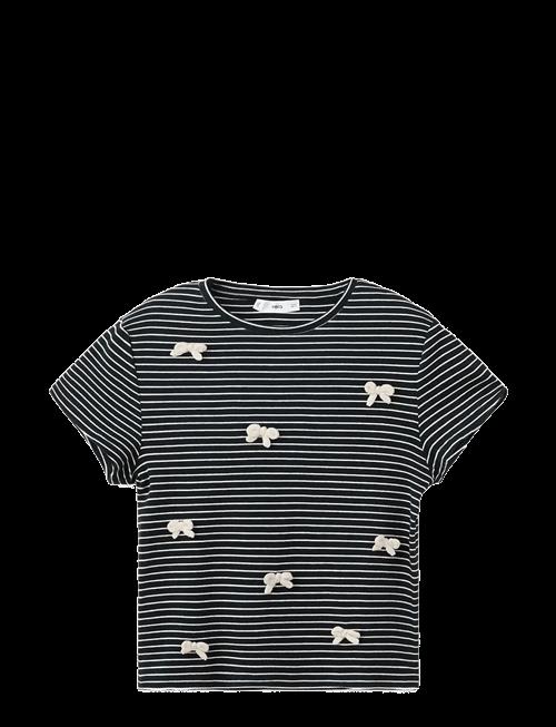 Mango | Striped T-Shirt With Ties | XS