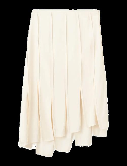 Mango | Midi Skirt With Pleated Asymmetric Hem | M