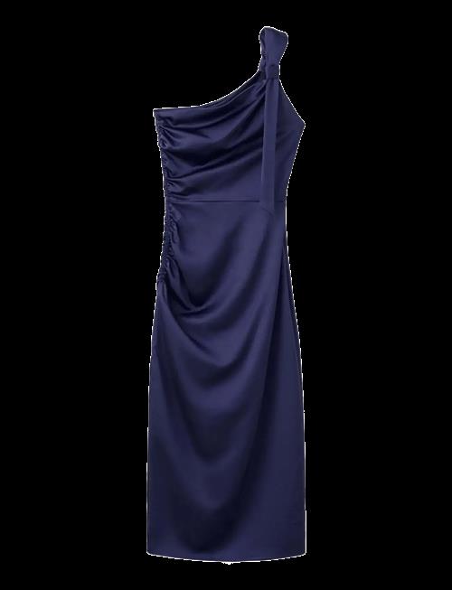 Mango | Asymmetric Side Ruched Dress | S