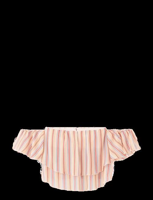 Mango | Ruffles Stripe-Patterned Blouse | S