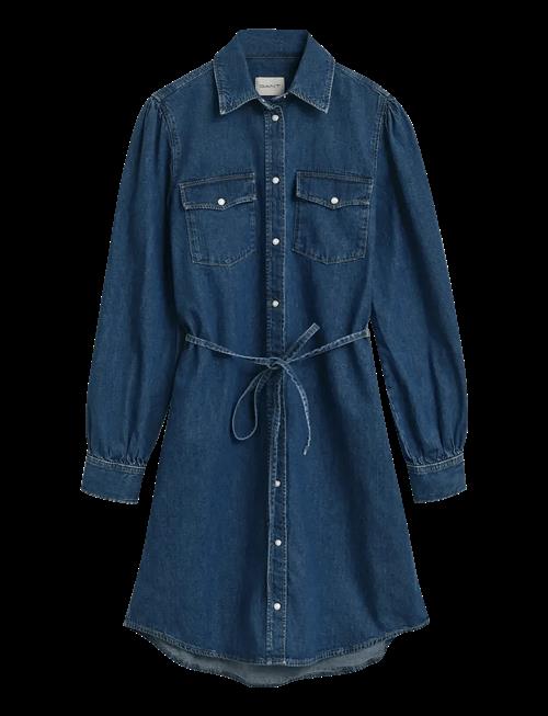 Gant | Puff Sleeve Denim Dress | 42