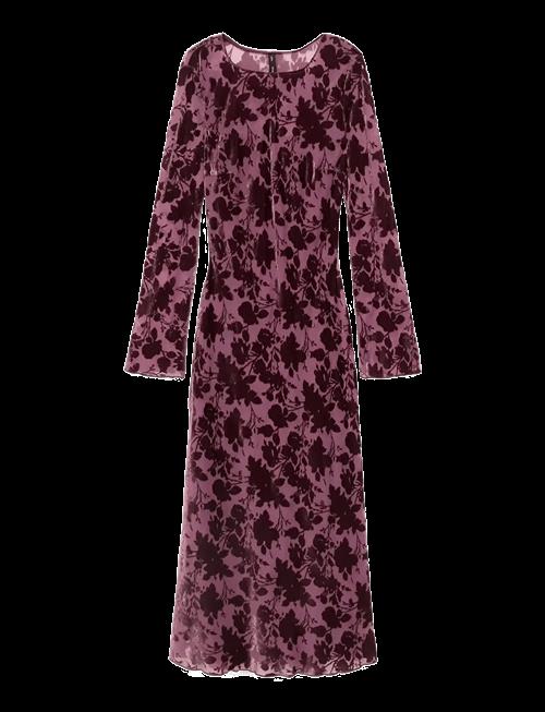 Mango | Floral Jacquard Dress With Bell Sleeves | XS