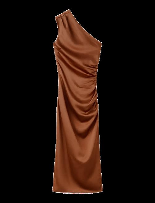 Mango | Asymmetrical Satin Dress | S