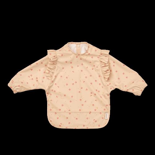 Liewood Merle Ruffle Cape Bib Mini Mini Butterfly / Apple Blossom  Mini Butterfly / Apple Blossom-One Size  Rød  One Size  Piger