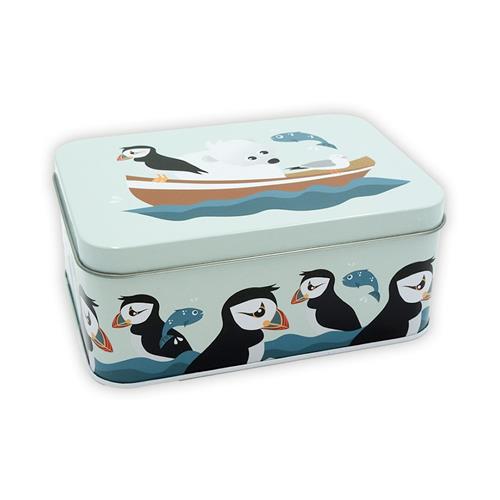 Blafre Madkasse Af Tin Puffin  Blue-Onesize  Blå  One Size  Drenge, Piger