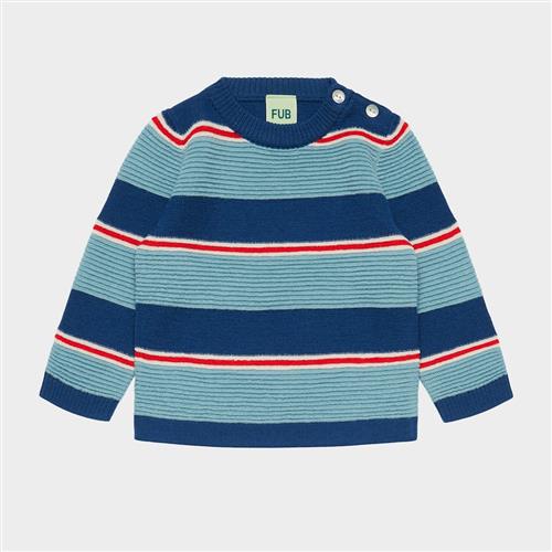 FUB Baby Ottoman Crew Deep Indigo Light Teal  Deep Indigo Light Teal 80 cm Uld Blå  80 cm  Drenge
