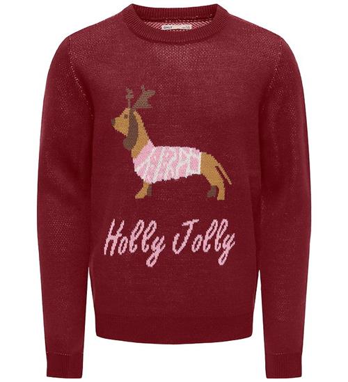 Kids Only Bluse - Strik - KogFala - Cabernet/Dog