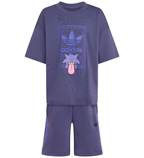 adidas Originals Sæt - T-shirt/Sweatshorts - Loose - Trace Purpl