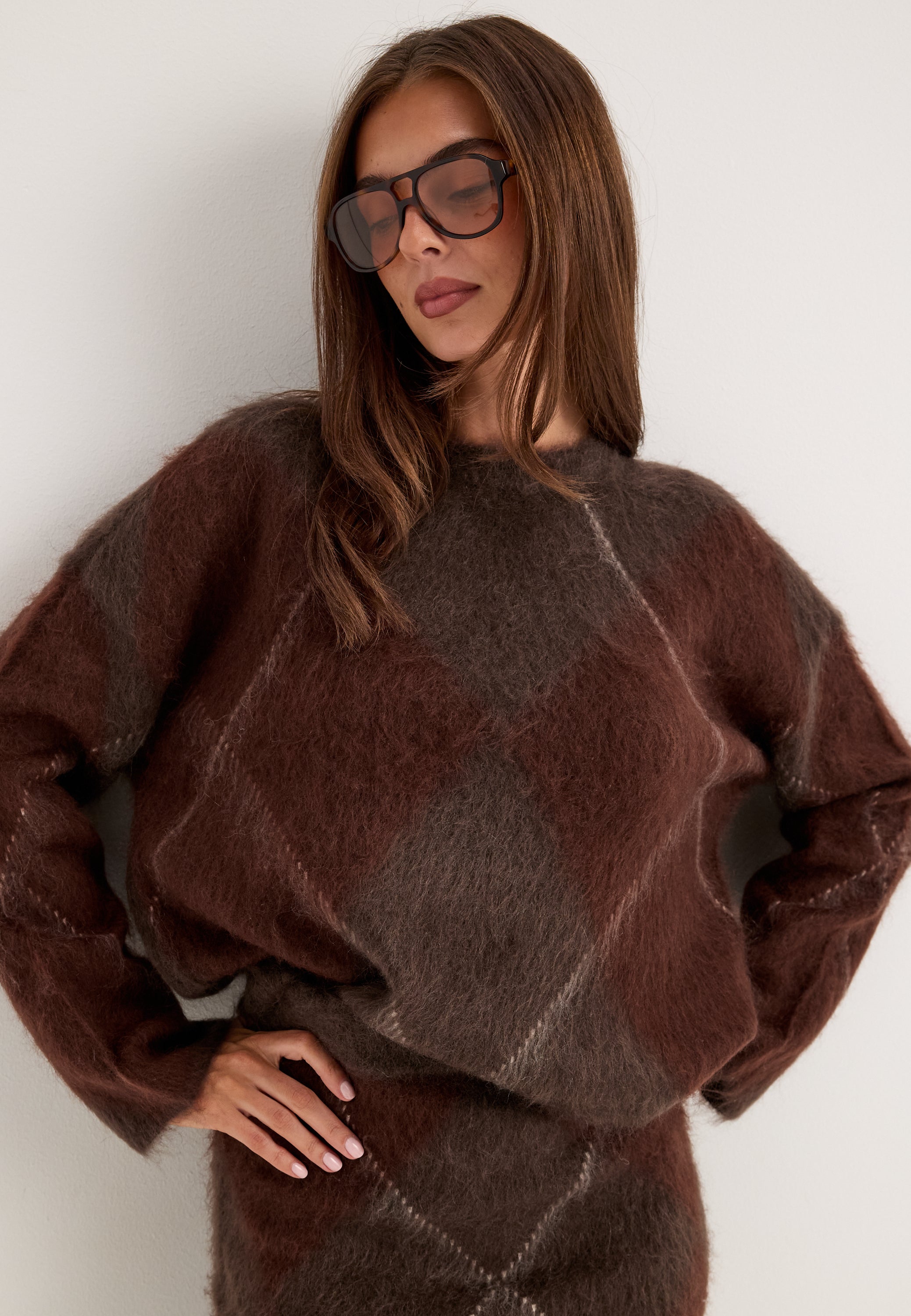 YAS Yasargy Ls Mohair Blend Knit Pullover