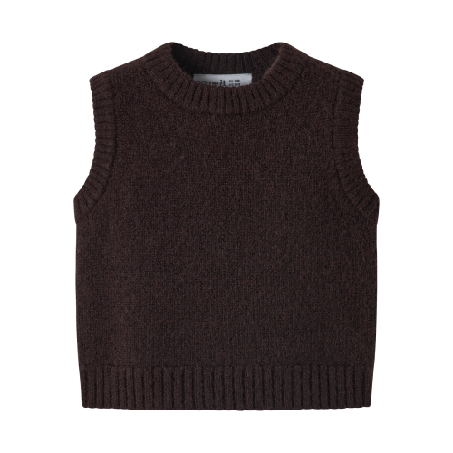 NAME IT Strik Vest Reifyly Chocolate Plum