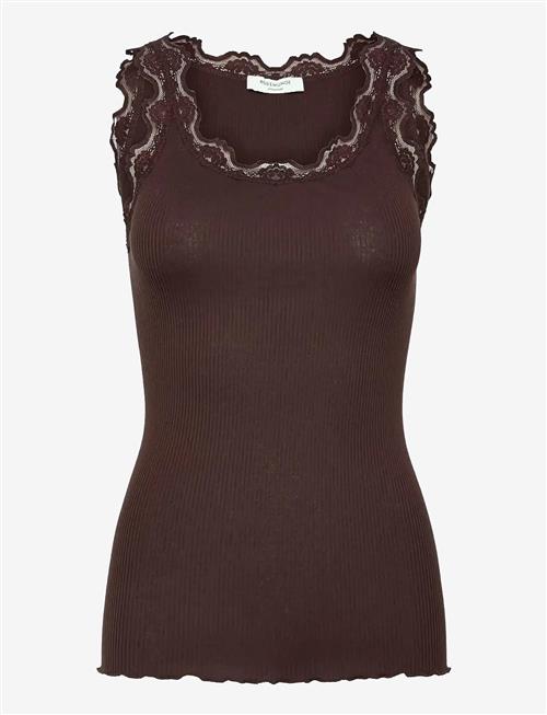 Rosemunde | Rwbabette Silk Sl U-Neck Long Lace | XXL