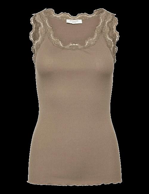 Rosemunde | Rwbabette Silk Sl U-Neck Long Lace Top | XXL