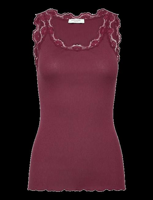 Rosemunde | Rwbabette Silk Sl U-Neck Long Lace Top | M