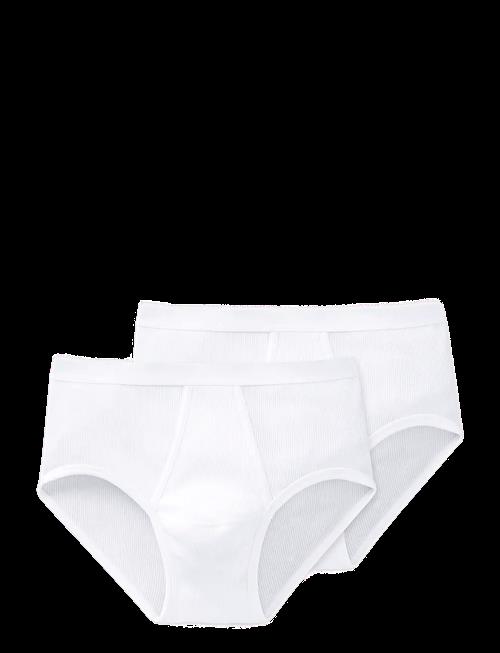 Schiesser | 2-Pack Of Sports Briefs With Fly, With Double Rib, White - Original Classics | L