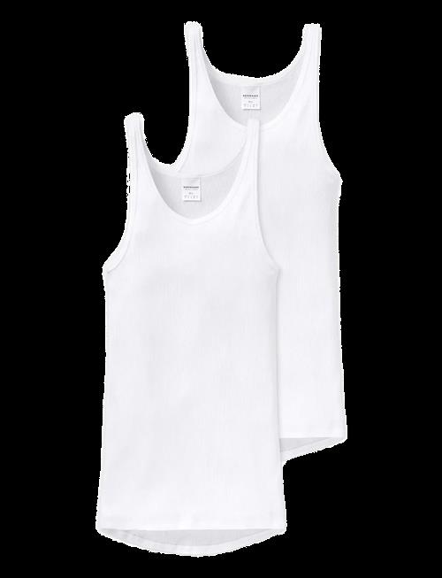 Schiesser | Vests, 2-Pack, Double Rib, White - Original Classics | L