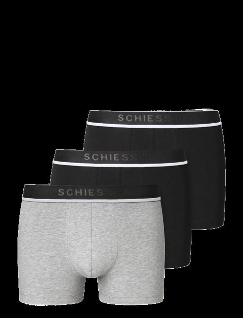 Schiesser | 3-Pack Shorts With Woven Elastic Waistband, Blue/Black - 95/5 | XL