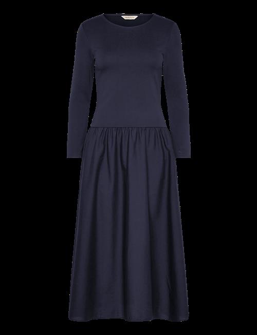 Gant | Midi Jersey Woven Combo Ls Dress | M