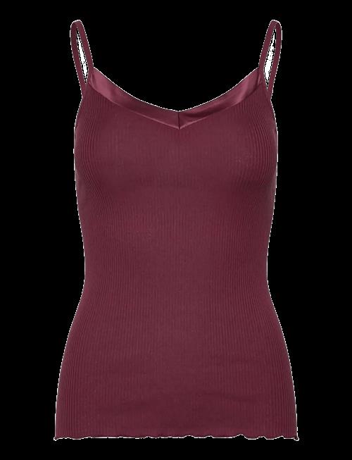 Rosemunde | Rwbeatha Silk Sl Strap Satin Tape Top | XL