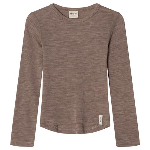 Kuling Canberra Wool L/S Shirt Light Brown Melange Light Brown Melange-86/92 cm Uld Brun  86/92 cm  Drenge, Piger